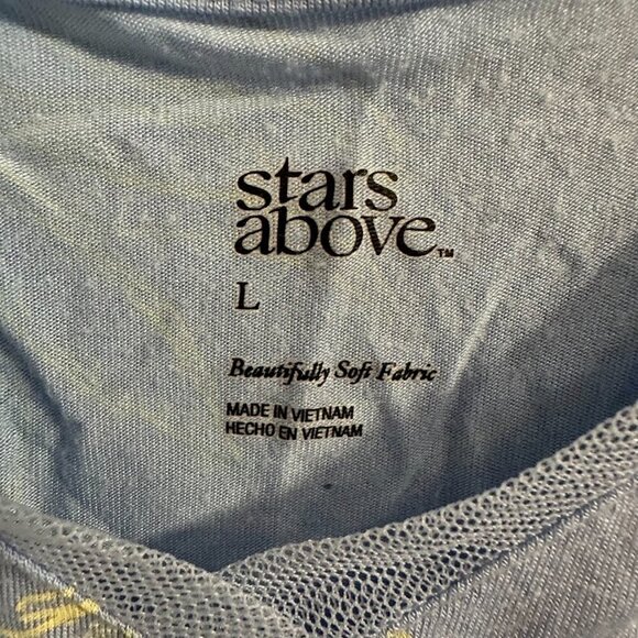Stars Above Cami & Shorts Pajama Set with Adjustable Spaghetti Straps, Sz Large - Picture 5 of 11
